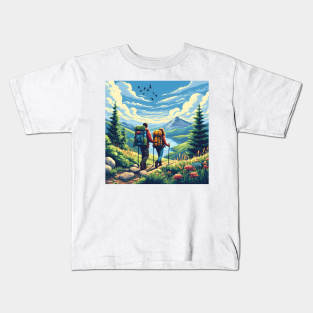 Couple Adventuring, Couple Traveling Kids T-Shirt